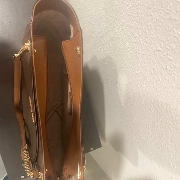 Michael Kors Brown and Gold Tote - Picture 6 of 7